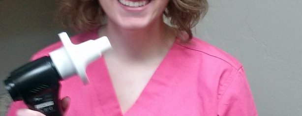 Merissa With Spirometer